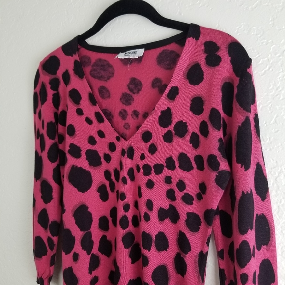 Moschino Cheap And Chic Red Black Spotted Blouse - Picture 2 of 7